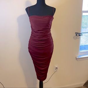 ❌SOLD❌ Windsor ruched bodycon midi dress